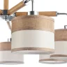 Двухцветные абажуры, сделанные из мешковины, сочетаются с древесной арматурой. Благодаря большому ассортименту изделий серии Helen легко выбрать светильник как для просторных помещений, так и для небольших. (Хром) - фото 3
