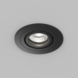 Встраиваемый влагозащищённый светильник HYDRO, IP44, до 15 Вт LED, GU10, алюминий, чёрный, Denkirs DK2110-BK