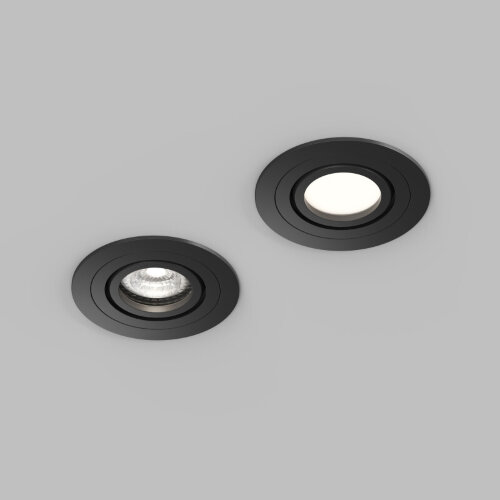 Встраиваемый влагозащищённый светильник HYDRO, IP44, до 15 Вт LED, GU10, алюминий, чёрный. Фото 4