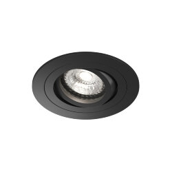 Встраиваемый влагозащищённый светильник HYDRO, IP44, до 15 Вт LED, GU10, алюминий, чёрный, Denkirs DK2110-BK