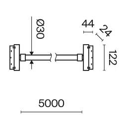 Трековый подвесной светильник Тау / Tau Exility 3000K 100Вт 360° (Черный) TR101-2-100W3K-B
