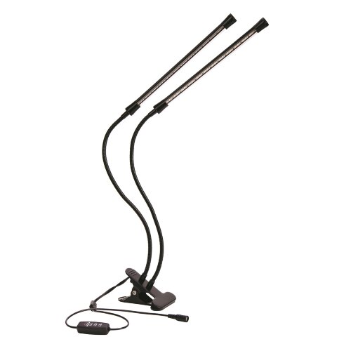 ULT-P33-15W-SPSB-TM IP40 BLACK Светильник для растений светодиодный с таймером, на прищепке, Спектр для рассады и цветения, TM Uniel - фото 1