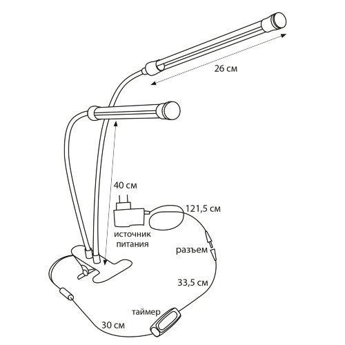 ULT-P33-15W-SPSB-TM IP40 BLACK Светильник для растений светодиодный с таймером, на прищепке, Спектр для рассады и цветения, TM Uniel - фото 8
