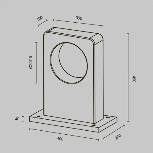 Ландшафтный светильник Бетон / Betone 3000К 7Вт IP 65 (Цемент) O469FL-L7CM3K - фото 2