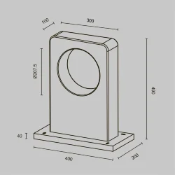 Ландшафтный светильник Бетон / Betone 3000К 7Вт IP 65 (Цемент) O469FL-L7CM3K