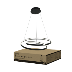 Светильник светодиодный ESTETIKA DALI-HL-90BL 90Вт 230В 3000-6500K 500х500x120мм 1.2м трос ДУ черный IN HOME