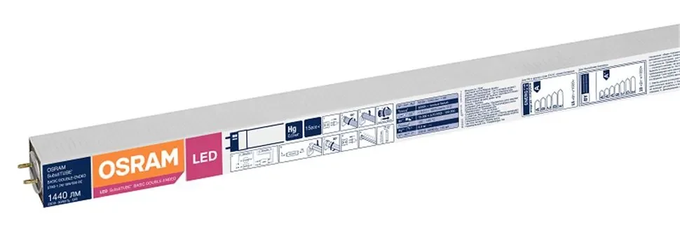 Лампа светодиодная 18W/3000K (=36W) G13 230V 1200мм | SubstiTUBE Basic | - OSRAM. Фото 3
