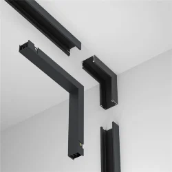 Коннектор питания угловой внутренний Basity, черный (Черный)