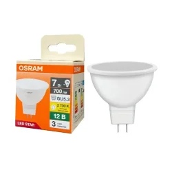 Лампа светодиодная MR16 7W/2700K (=75W) 110° 12V GU5.3 | LED STAR 3Y | - OSRAM