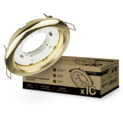 Светильник встраиваемый GX53R-standard RG-10PACK металл под лампу GX53 230В золото (10 шт./упак.) IN HOME