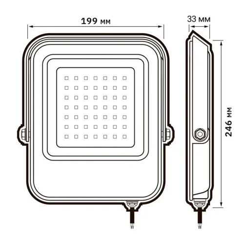 Прожектор светодиодный PFL-V 100Вт 6500К IP65 ДО Pro JazzWay 5039759 - фото 8