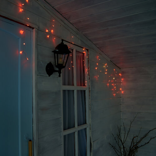 ULD-B10006-248-TTK AMBER-WARMWHITE IP44 Бахрома светодиодная с эффектом мерцания, 10м, Соединяемая, 248 светодиодов, Теплый белый и янтарный свет, Провод прозрачный - фото 6