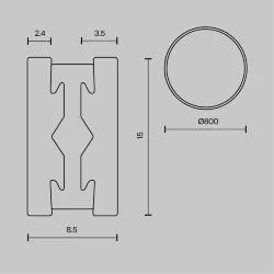 Шинопровод круглый 800 мм Flarity латунь (Латунь) TRX154-R-D800-BS