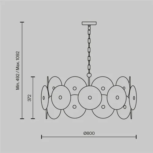 Подвесной светильник Aster E14х10 (Золото) - фото