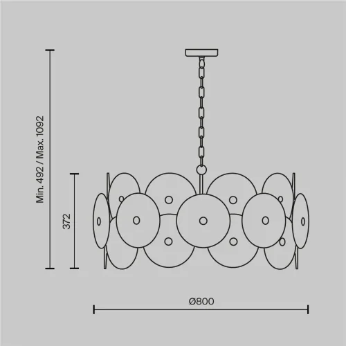 Подвесной светильник Aster E14х10 (Золото) - фото 3