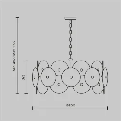 Подвесной светильник Aster E14х10 (Золото)