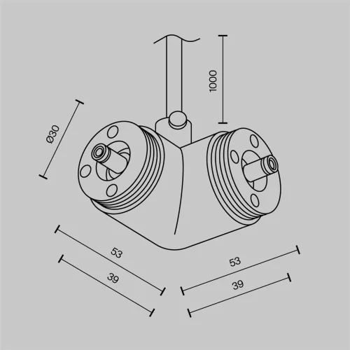Угловой коннектор для системы Shelf с вводом питания (Черный) - фото 5