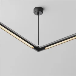 Угловой коннектор для системы Shelf с вводом питания (Черный)