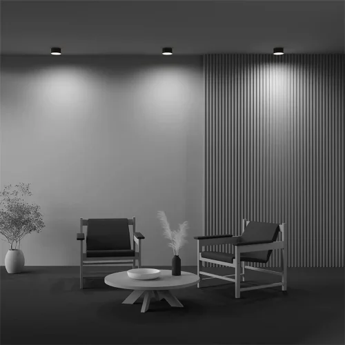 Потолочный светильник Zon 3000K 12W 120° (Черный) - фото 3