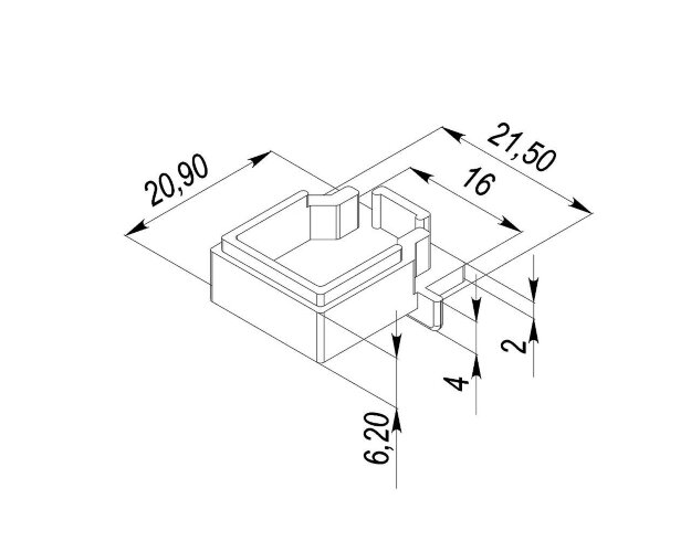 Заглушка для LC-LPV-07-1716 универсальная - фото 2