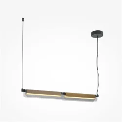 Подвесной светильник Flat 3000К 20Вт (Черный и Латунь)