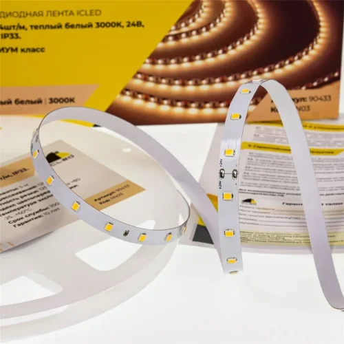 Светодиодная лента Class Premium, 2835, 64 led/m, warm white, 24V, IP33, RN03 - фото II