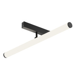 Рассеивающий матовый светильник SMART RAY 12W DIM 3000K-6000K, черный, акрил, алюминий, Denkirs DK8065-BK