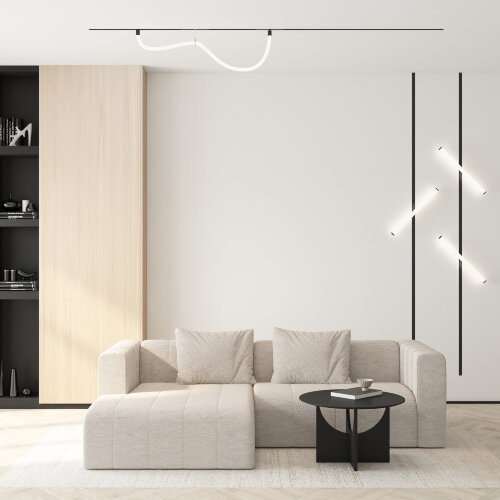 DK8065-BK Рассеивающий матовый светильник SMART RAY 12W DIM 3000K-6000K, черный, акрил, алюминий. Фото 4