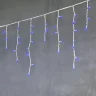 Гирлянда Бахрома 3,1 x 0,5 м Синяя 220В, 120 LED, Провод Белый Каучук, IP65. Фото 1.