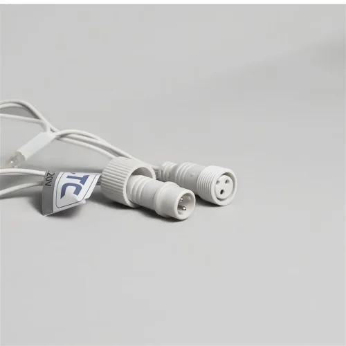 Гирлянда Нить Шатровая с Колпачком 10м Белая с Мерцанием Белого Диода, 300 LED, Провод Белый Каучук. Фото 6.