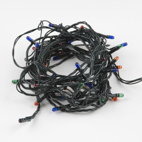 UDL-S0500-050-DGA MULTI IP20 MINI Гирлянда с контроллером, 5м, 50 миниламп накаливания, Разноцветный свет, Провод зеленый. - фото 2