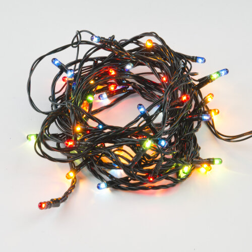 UDL-S0500-050-DGA MULTI IP20 MINI Гирлянда с контроллером, 5м, 50 миниламп накаливания, Разноцветный свет, Провод зеленый. - фото 3