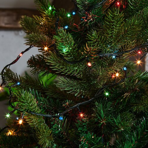 UDL-S0500-050-DGA MULTI IP20 MINI Гирлянда с контроллером, 5м, 50 миниламп накаливания, Разноцветный свет, Провод зеленый. - фото 7