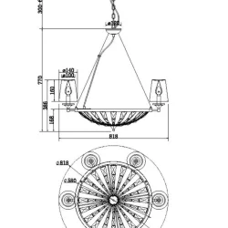 Подвесной светильник Pantheon E14x6 (Хром)