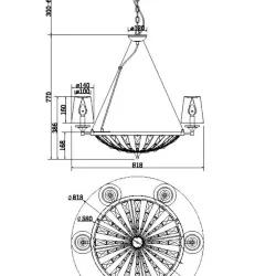 Подвесной светильник Пантеон / Pantheon E14х6 (Хром) H021PL-06CH