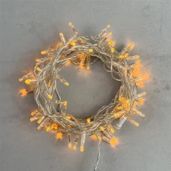 Гирлянда Нить с Колпачком 10м Желтая 24В, 100 LED, Провод Прозрачный ПВХ, IP65