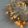Гирлянда Нить с Колпачком 10м Желтая 24В, 100 LED, Провод Прозрачный ПВХ, IP65. Фото 2.