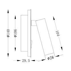 Настенный светильник (бра) Ios 176 3000К 9Вт IP 20 (Матовое Золото)