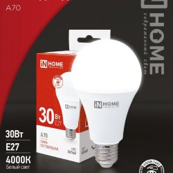 Лампа светодиодная LED-A70-VC 30Вт 230В Е27 4000К 2850Лм IN HOME