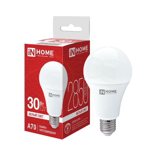 Лампа светодиодная LED-A70-VC 30Вт 230В Е27 4000К 2850Лм IN HOME - Фото 2