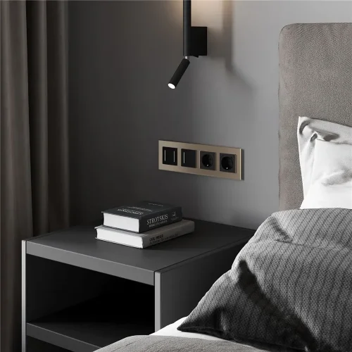 Рамка из стекла на 4 поста Senso шампань soft-touch W0043111 - фото 4