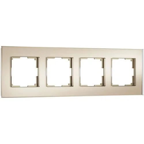 Рамка из стекла на 4 поста Senso шампань soft-touch W0043111 - фото 5