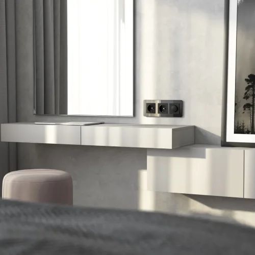 Рамка из стекла на 3 поста Elite черный W0032448 - фото 4