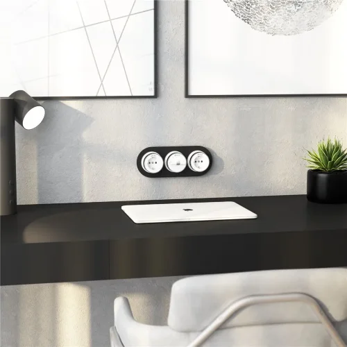 Розетка с заземлением Vintage белый матовый/хром W5871050 - фото 4