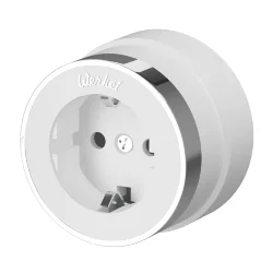 Розетка с заземлением Vintage белый матовый/хром W5871050