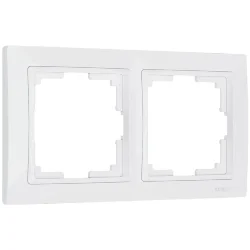 Рамка из поликарбоната на 2 поста Snabb Basic белый W0022001