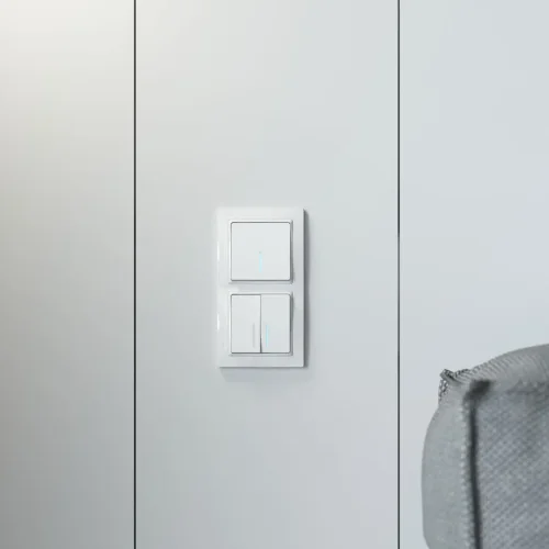 Рамка из поликарбоната на 2 поста Snabb Basic белый W0022001 - фото 2