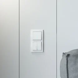 Рамка из поликарбоната на 2 поста Snabb Basic белый W0022001