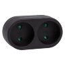 S-ES2-16O BLACK Разветвитель сетевой, б-з, 2 гнезда, 16А, 3500Вт, Черный - фото 2