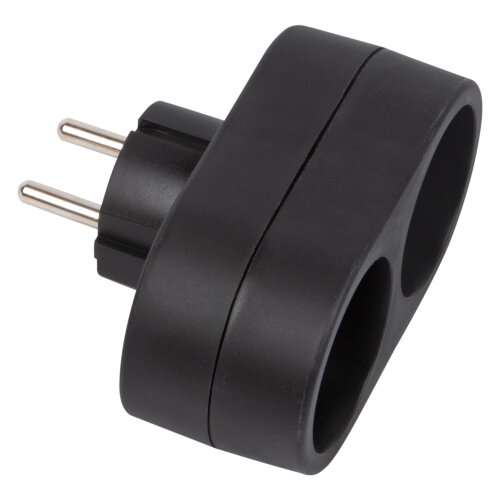S-ES2-16O BLACK Разветвитель сетевой, б-з, 2 гнезда, 16А, 3500Вт, Черный - фото 4